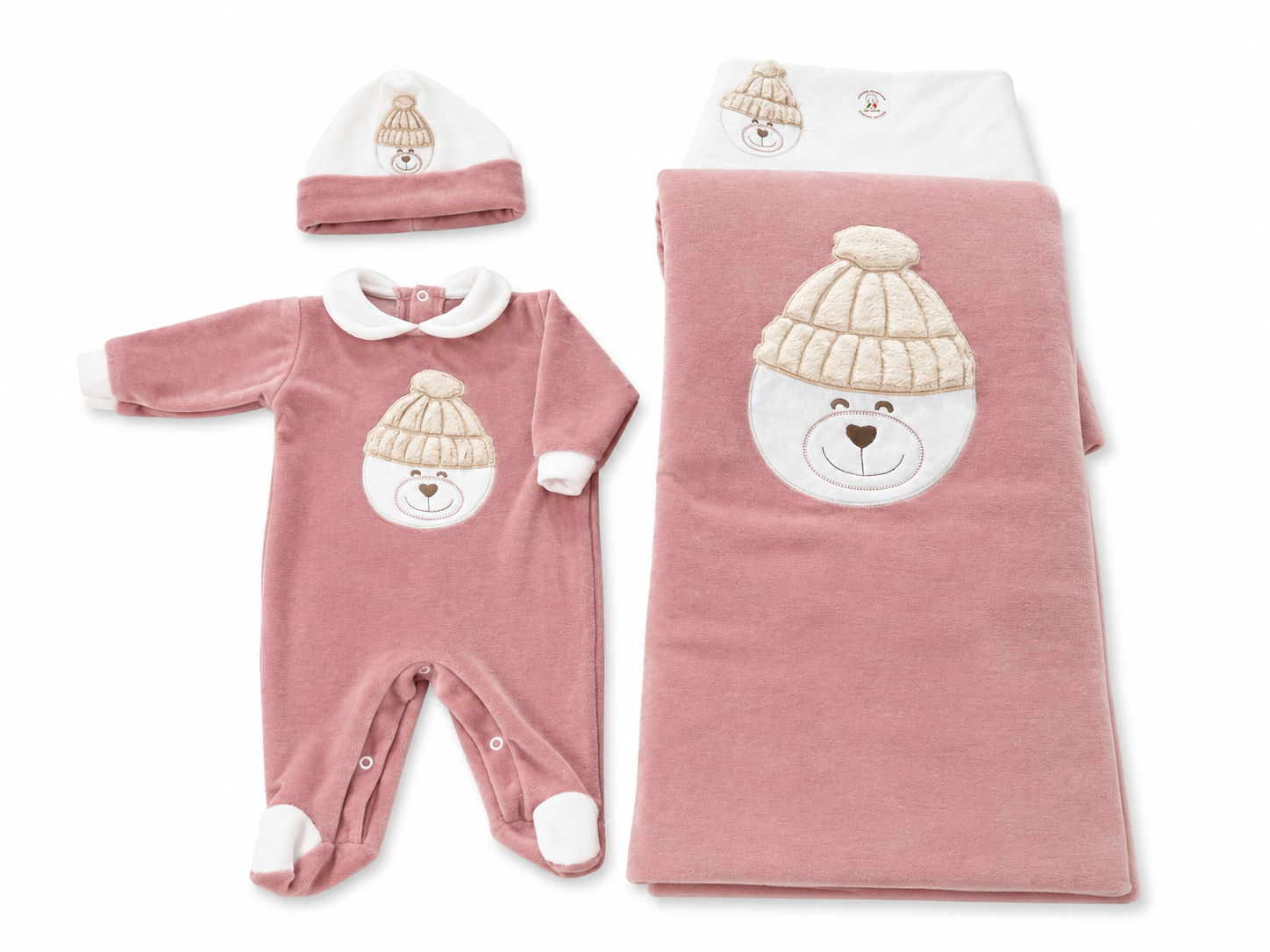 Set Nascita Orsetto 1/3 Mesi Rosa